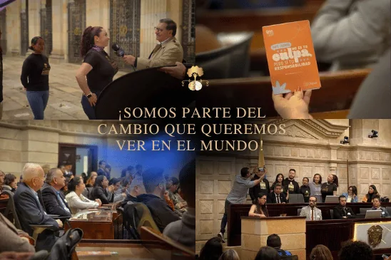 Collage de la participación de integrantes de la Fundación en el Congreso de la República
